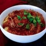 Pork Ragu over Cheesy Polenta