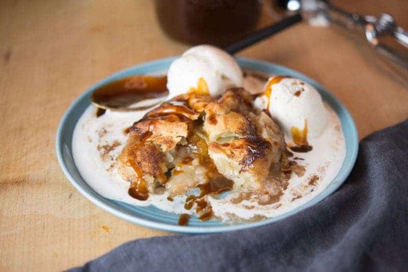 Grandma's Apple Dumplings with Caramel Sauce