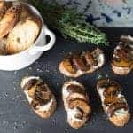 Mushroom Goat Cheese Bruschetta