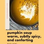 pumpkin soup recipe pinterest pin image