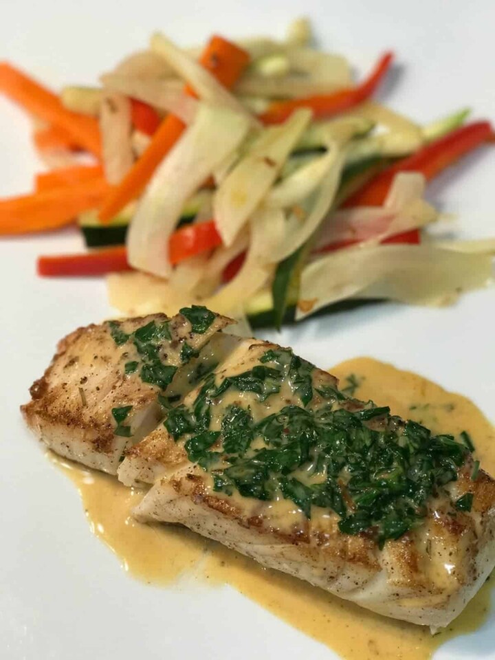 Pan Seared Halibut with Citrus Cream Sauce Foodology Geek