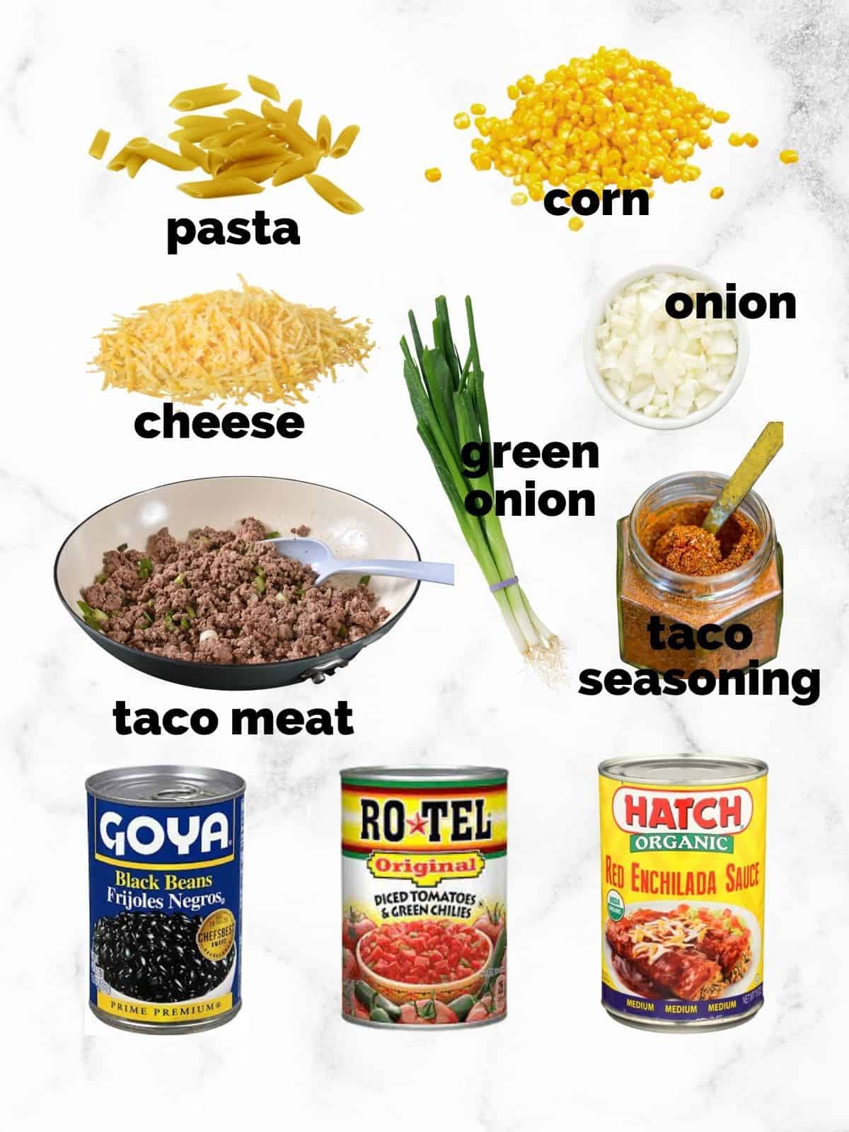 ingredients to make enchilada casserole
