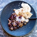 Cherry Crumble With Melted Almond Cream