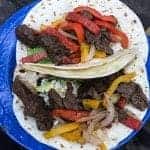 Super easy campfire recipe for Beef Fajitas.