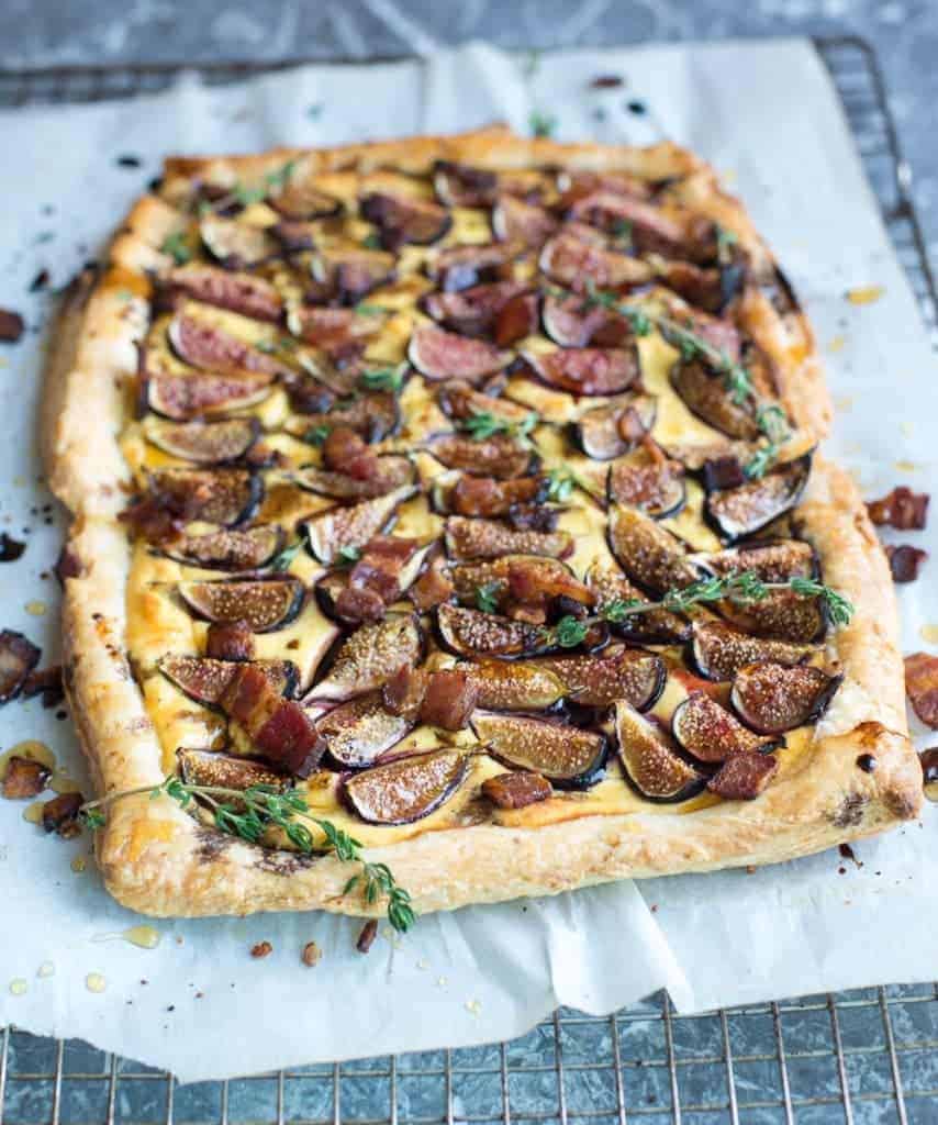 Fig Tart with Goat Cheese, Bacon and