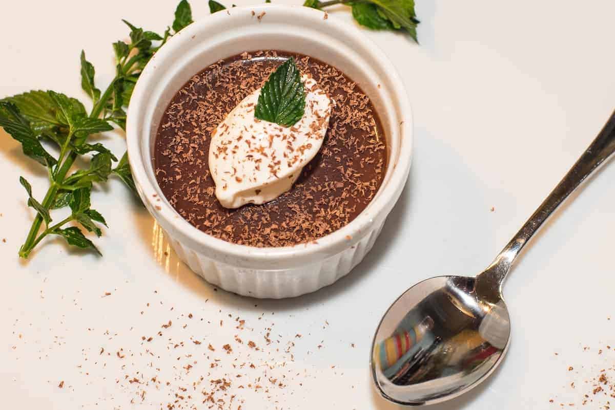 Chocolate Pots de Creme White Ramekin Large