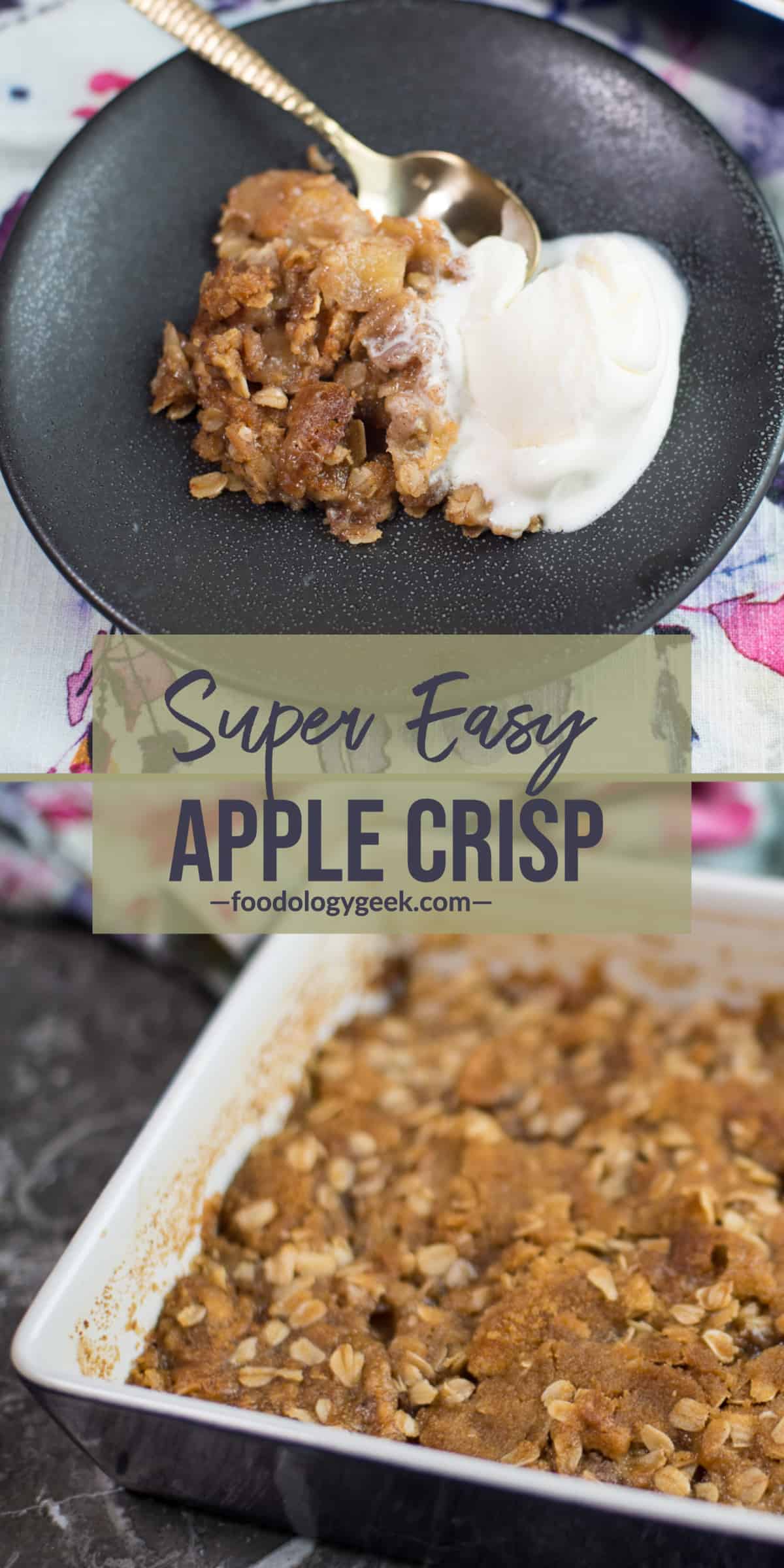 apple crisp recipe ointerest image by foodology geek