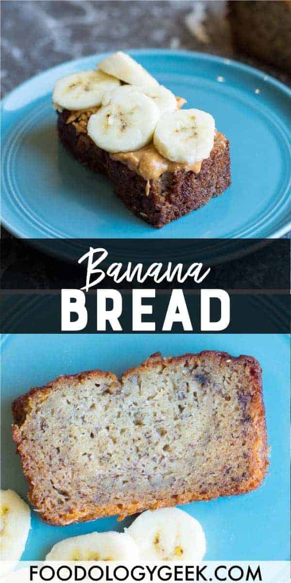 easy banana bread recipe pinterest image by foodology geek