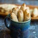 Parmesan Shortbread Halloween Finger Cookies in a cup featured photo