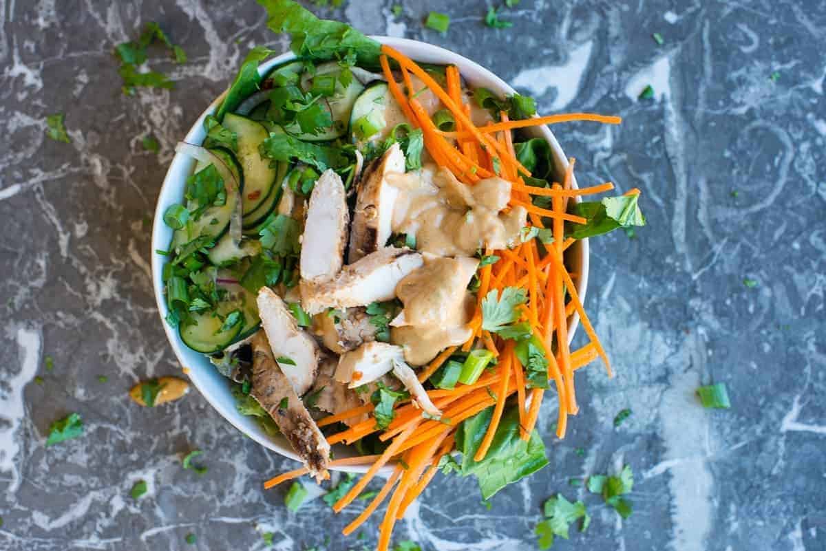 Chicken Satay Beast Bowl Overhead