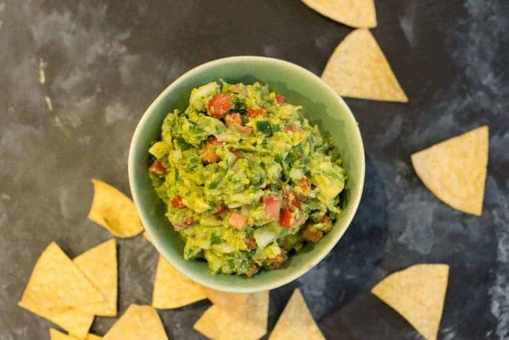 Fresh Homemade Guacamole with Chips