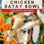 High Protein Chicken Satay Pinterest Pin