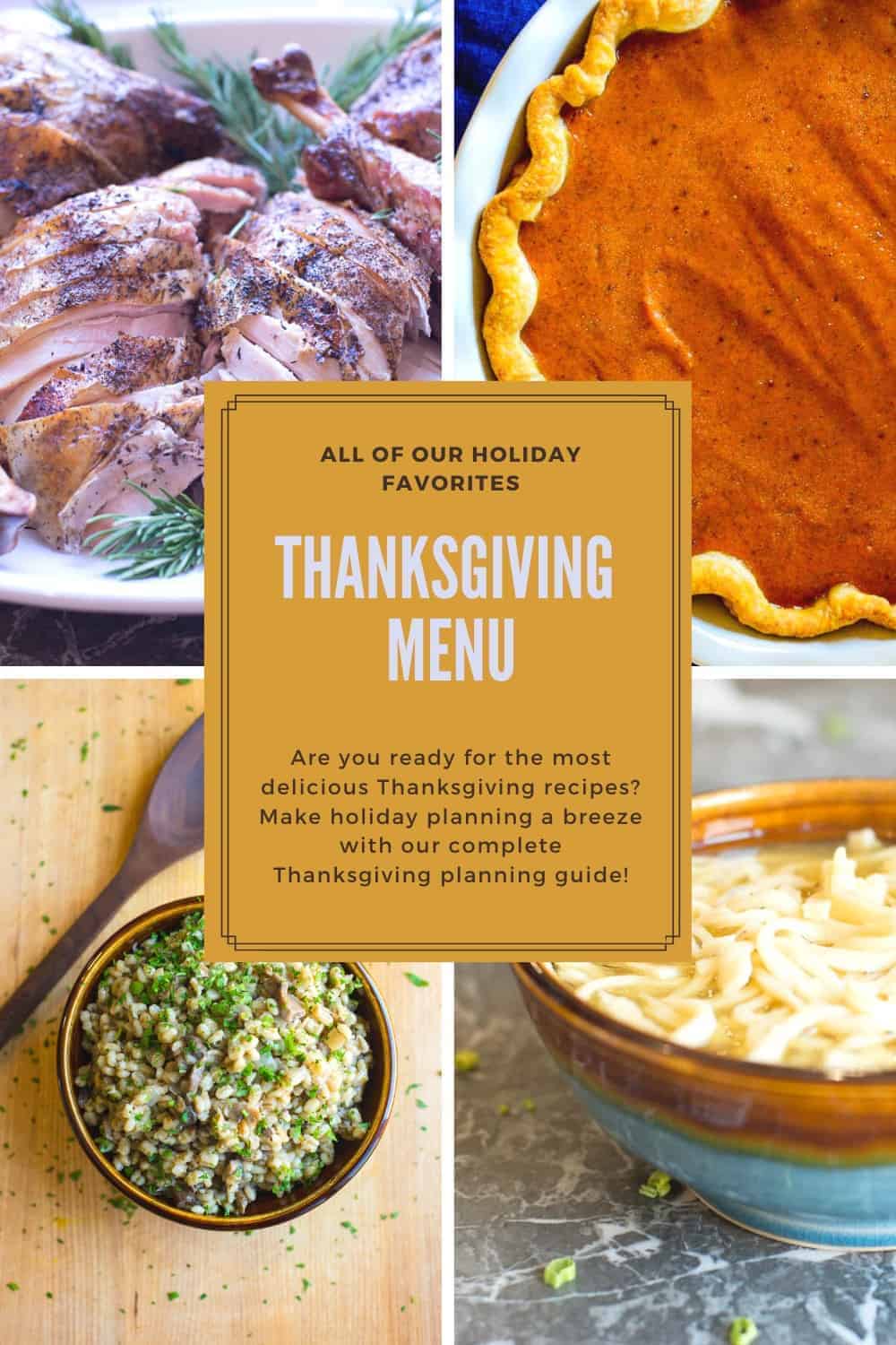 thanksgiving menu pinterest post