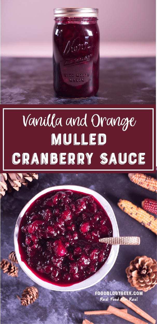 mulled cranberry sauce recipe pinterest image