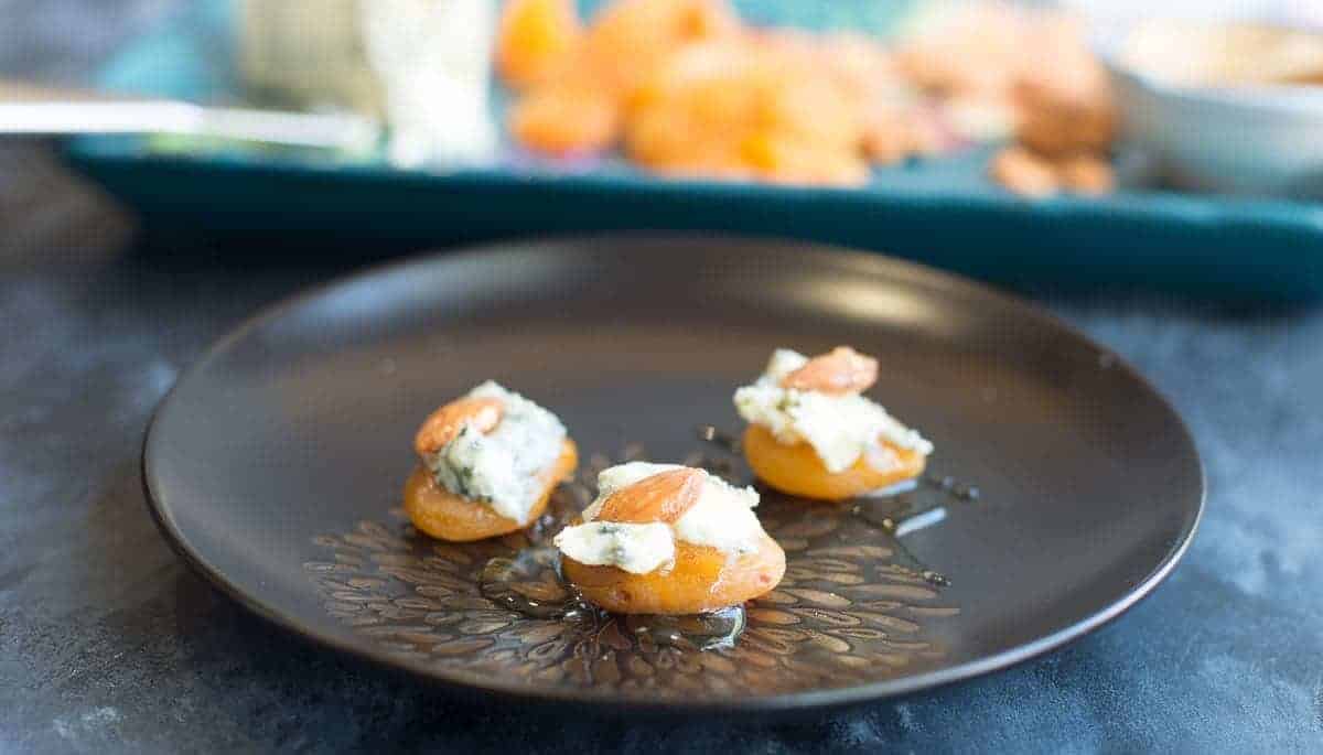 apricotsalmondsbluecheeseandhoneyplated Foodology Geek