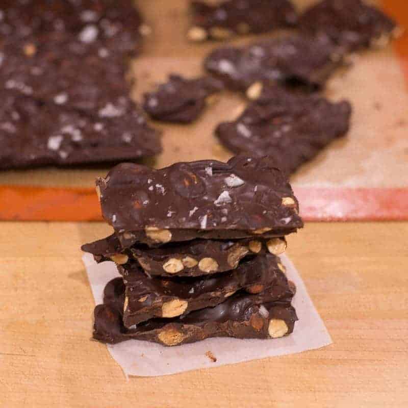 Dark Chocolate Salted Almond Bark