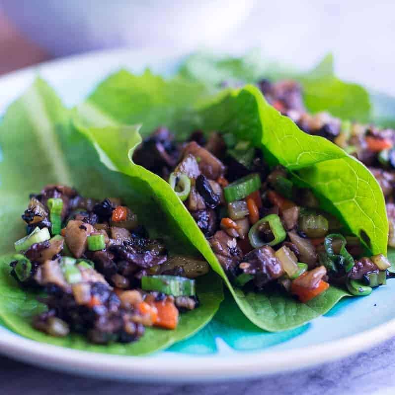 Vegan Mushroom Lettuce Wraps recipe