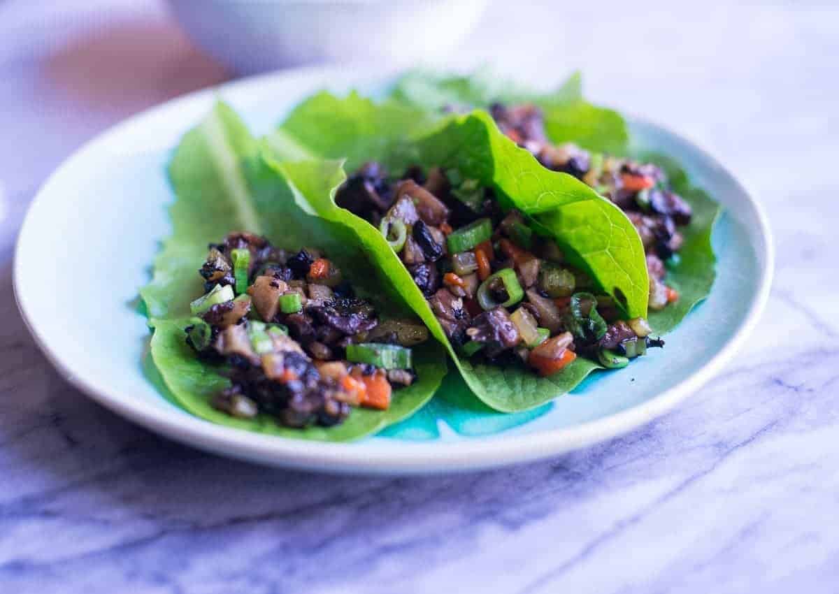 Vegan Mushroom Lettuce Wraps