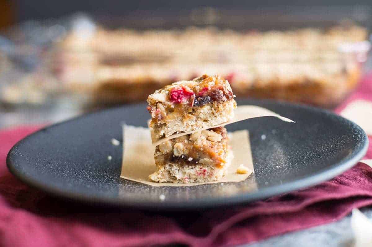 Cranberry Apricot Bars stack