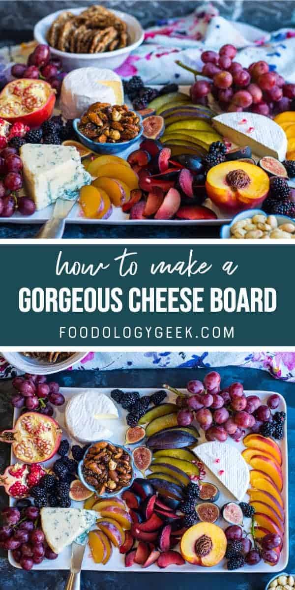 gorgeous cheese board pinterest image by foodology geek.