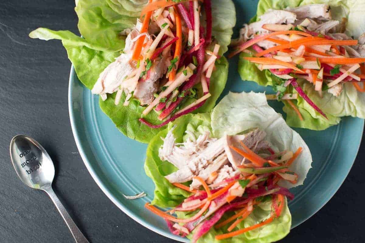 Lemon Grass Chicken Lettuce Wraps