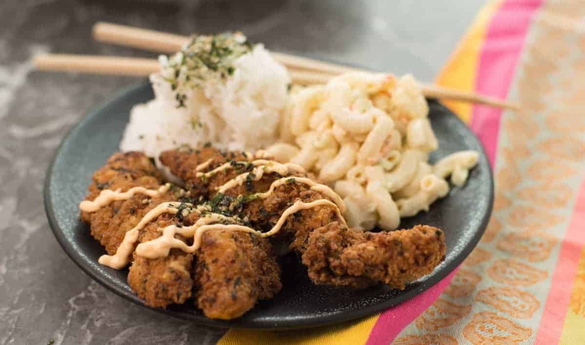 Furikake Fried Chicken with rice and mac salad (1 of 1)-2