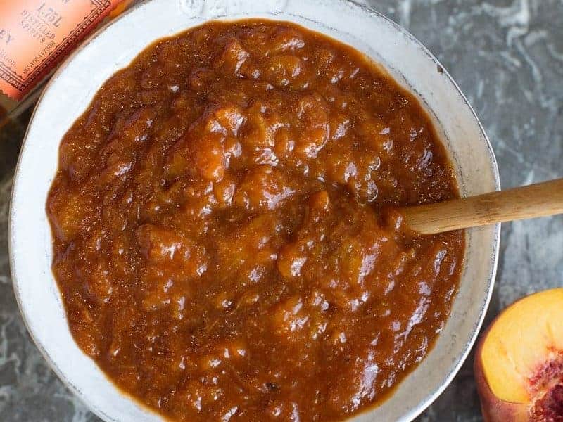 Peach bourbon sauce recipe