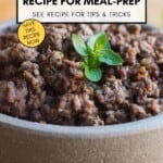 Easy Healthy Ground Beef Recipe For Meal-Prep Pinterest Pin