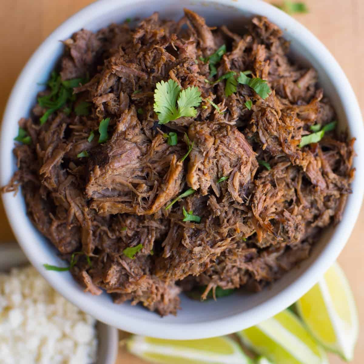 Super Easy Slow Cooker Shredded Beef