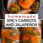 Fermented Spicy Carrots and Jalapeños Pinterest Pin