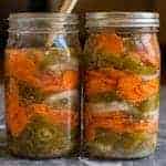 Homemade Fermented Spicy Carrots with Jalapeños