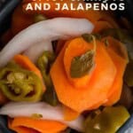 The Best Spicy Carrots and Jalapeños Pinterest Pin