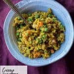 vegetarian curry risotto recipe pinterest image by foodology geek