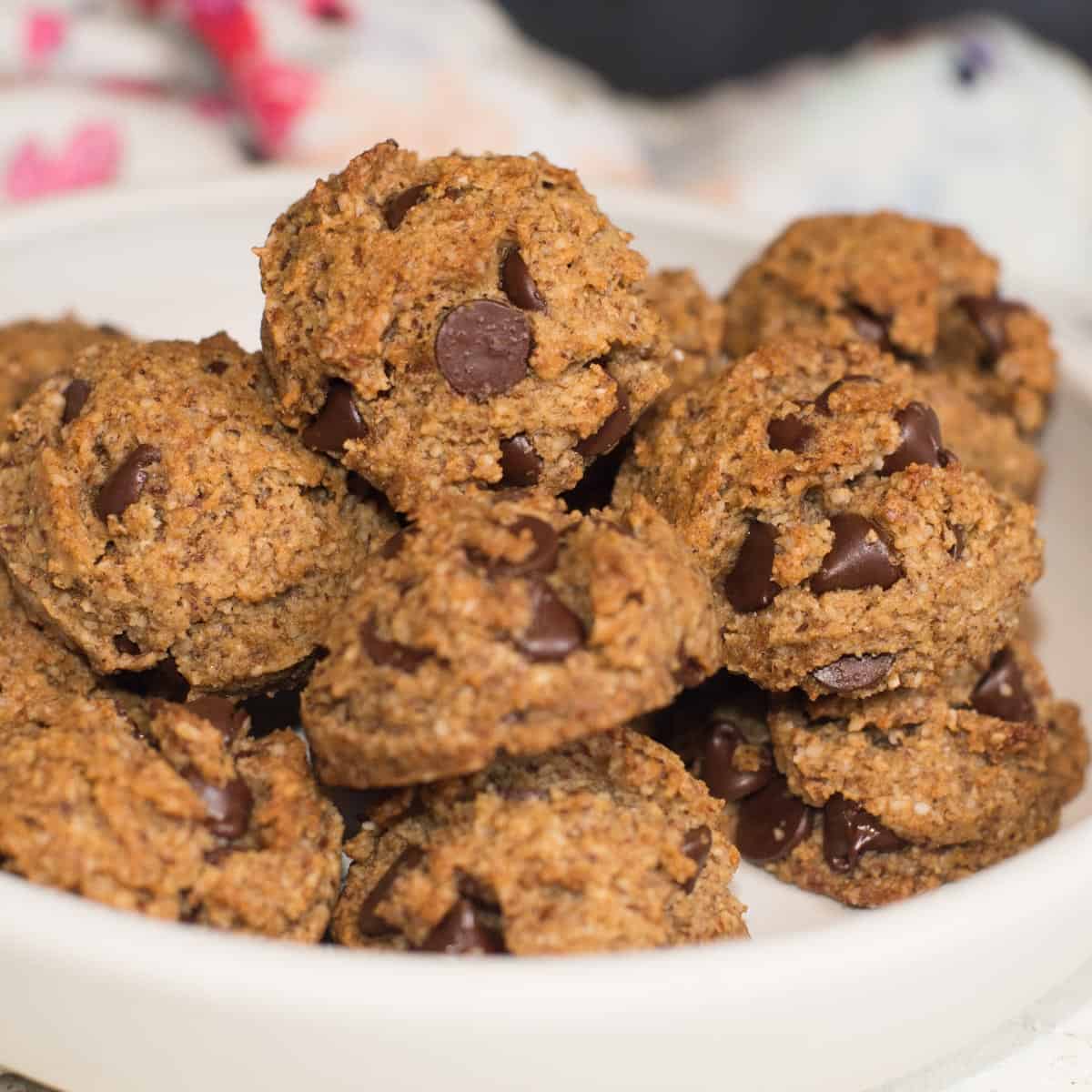 a stack of low carb, grain free cookies
