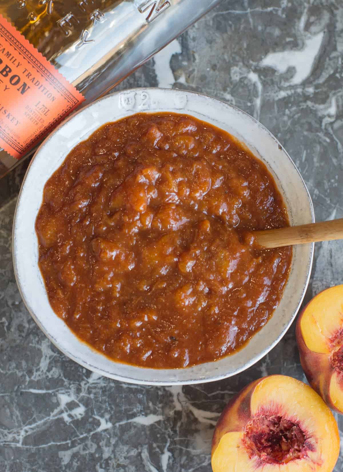 Peach Bourbon BBQ Sauce - Foodology Geek