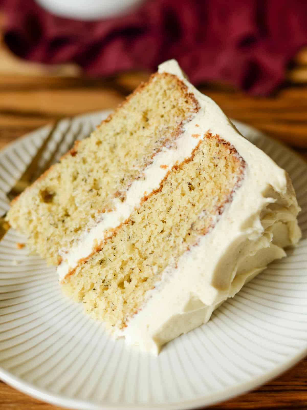 Banana Cake with Cream Cheese Frosting - Foodology Geek