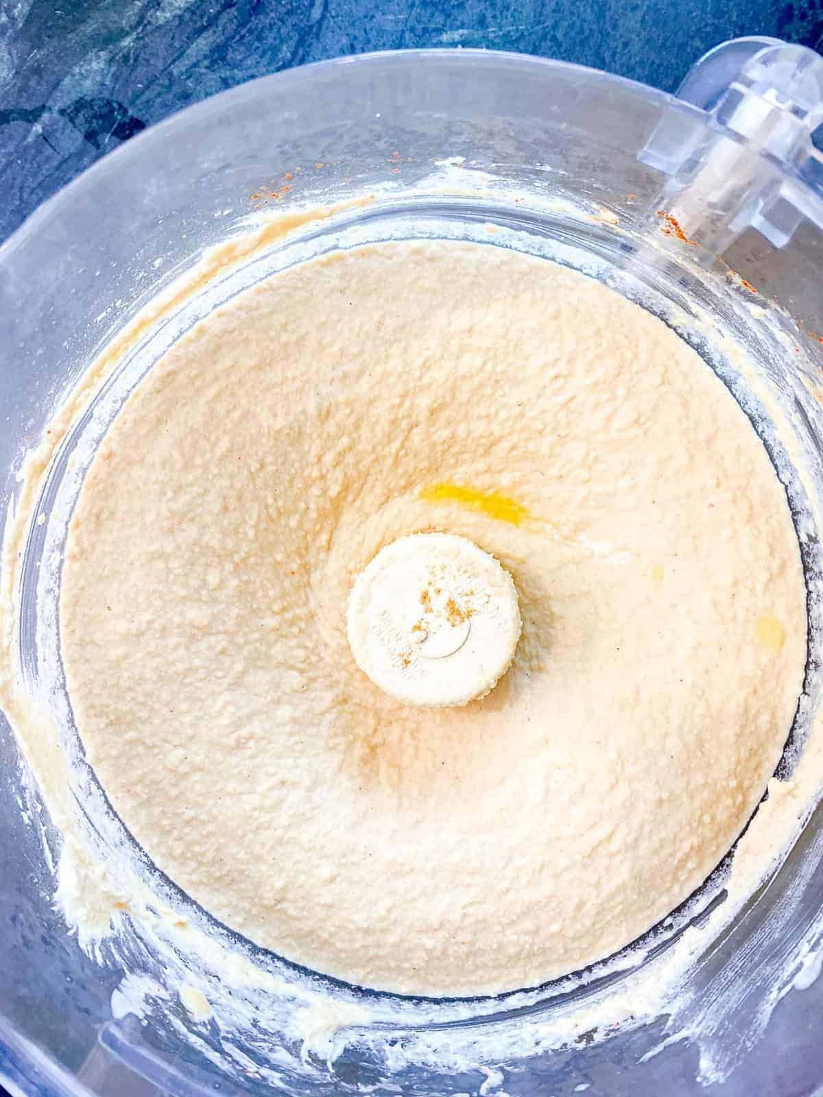 blend the hummus until smooth