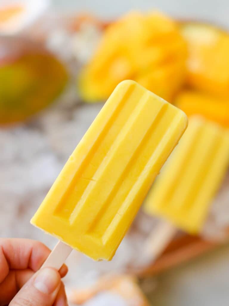 fresh mango popsicles