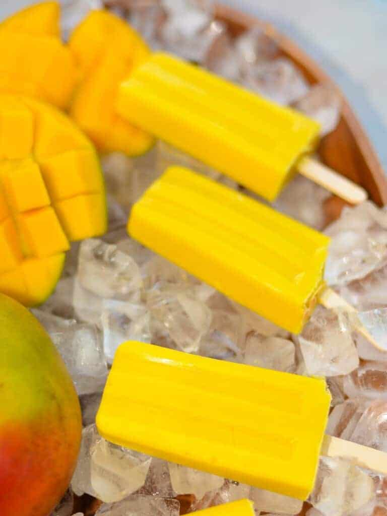 fresh fruit mango popsicles