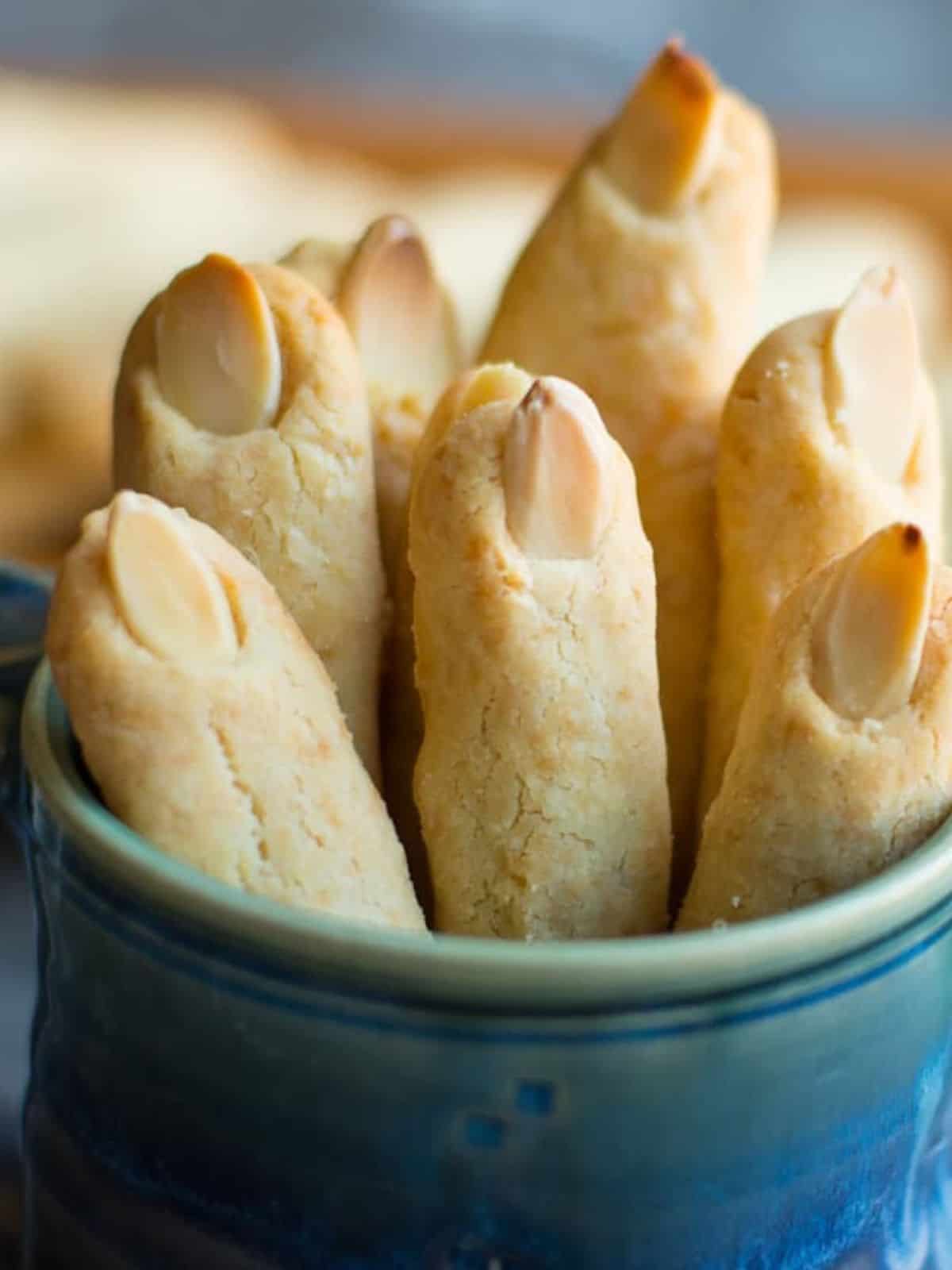 parmesan monster fingers in a mug