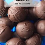 Easy Chocolate Rum Truffles Pinterest Pin