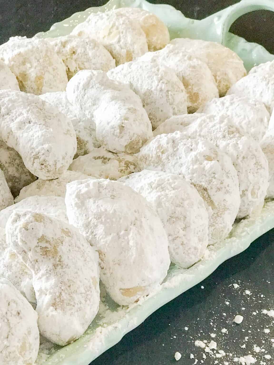 Pecan Finger Cookies with Powdered Sugar Foodology Geek