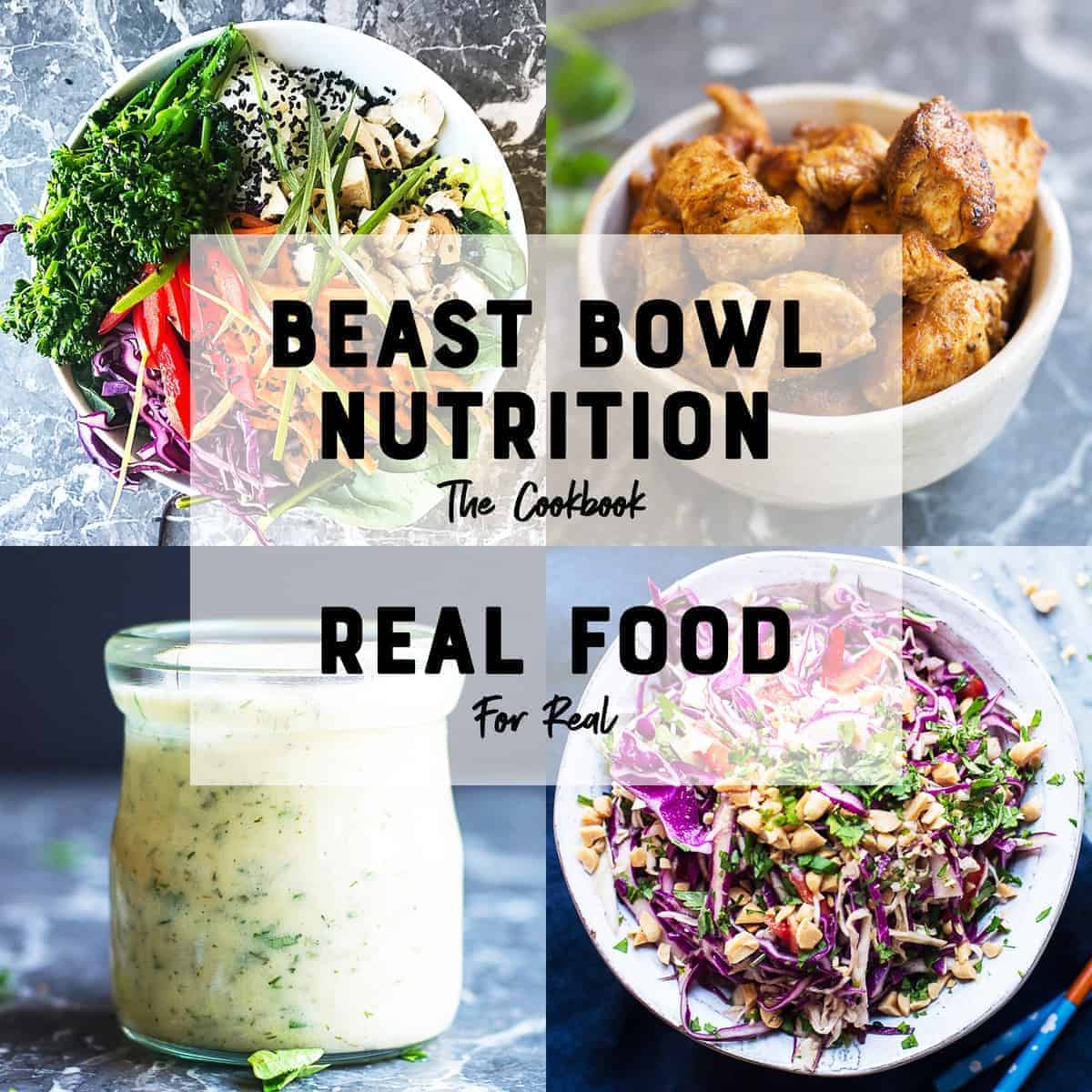 cookbook cover image for foodology geek beast bowl nutrition cookbook healthy meal prep recipes
