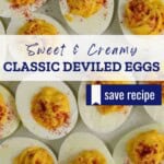 Sweet Classic Deviled Eggs Pinterest Pin