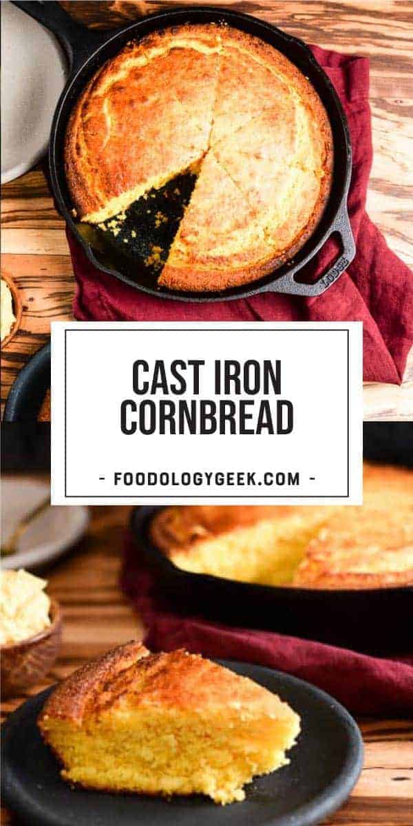 cast iron skillet cornbread recipe pinterewt image by foodology geek