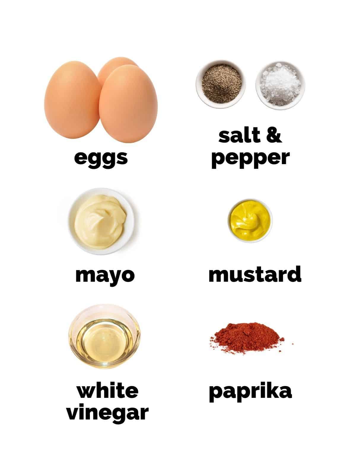 ingredients for deviled eggs