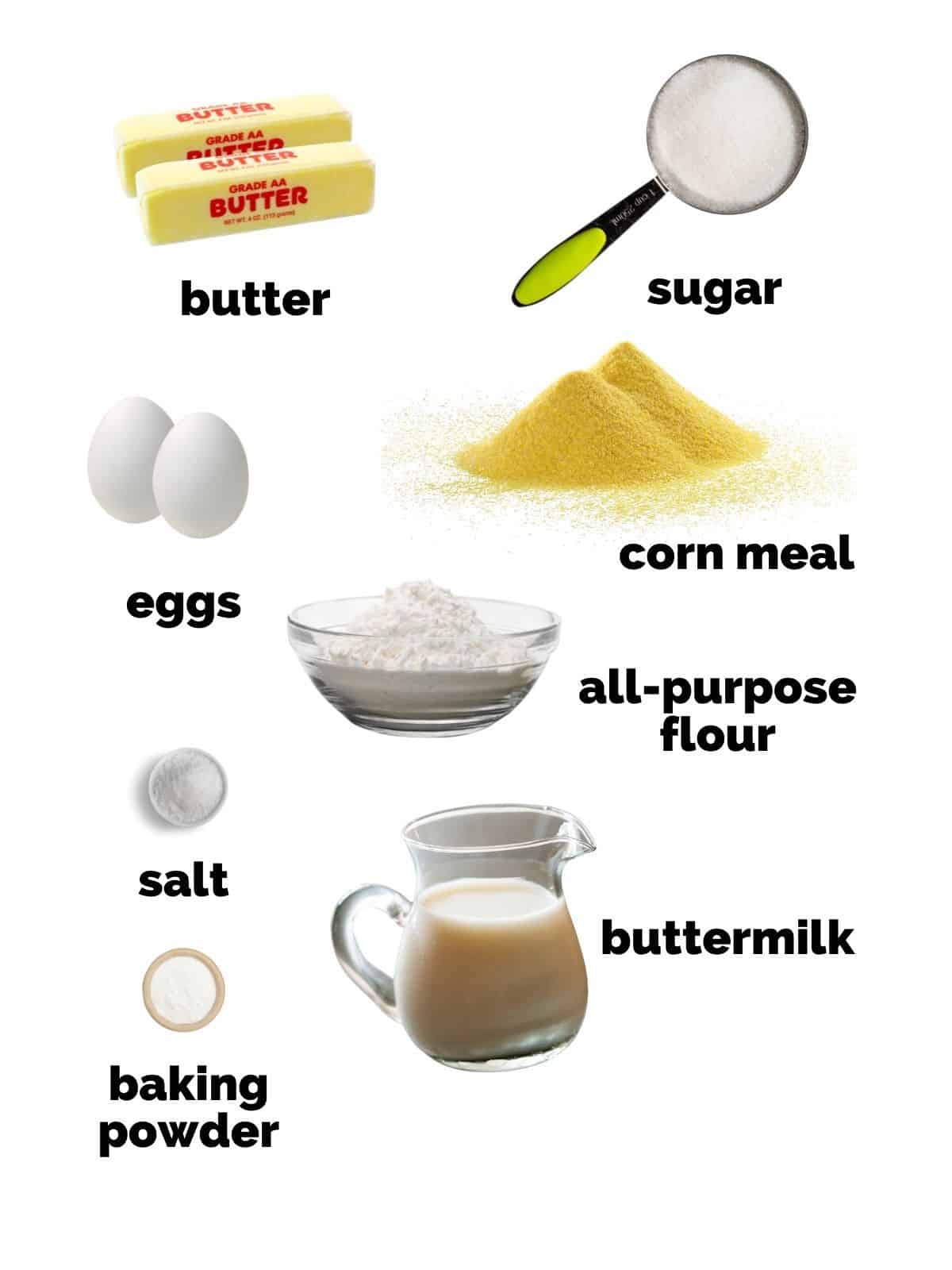 ingredients for cornbread