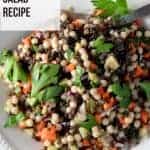 couscous salad recipe with cucumbers, carrots, red onions, and a red wine vinaigrette