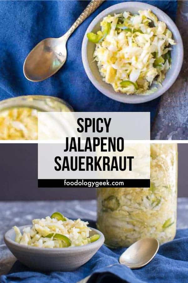 Spicy Jalapeño Sauerkraut Foodology Geek