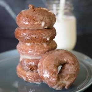 stack of pumpkin donuts